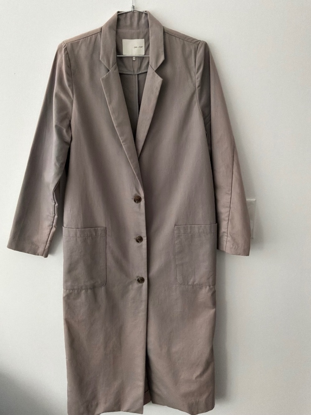 Oak + Fort Archive 100% Cotton Longline Duster Trench Coat - OS Made in Korea